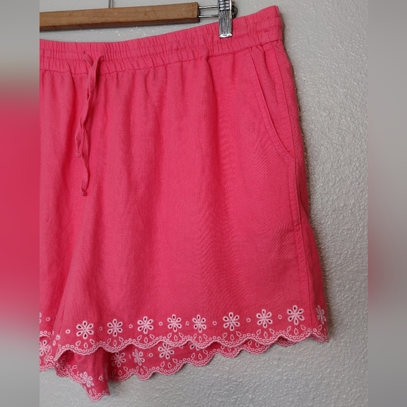 NWT J. Crew Women's Linen Blend Vacation Boho Drawstring Waist High Rise Shorts - Picture 4 of 15